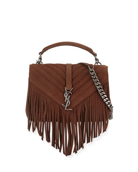 ysl suede bag with fringe|yves Saint Laurent loulou bag.